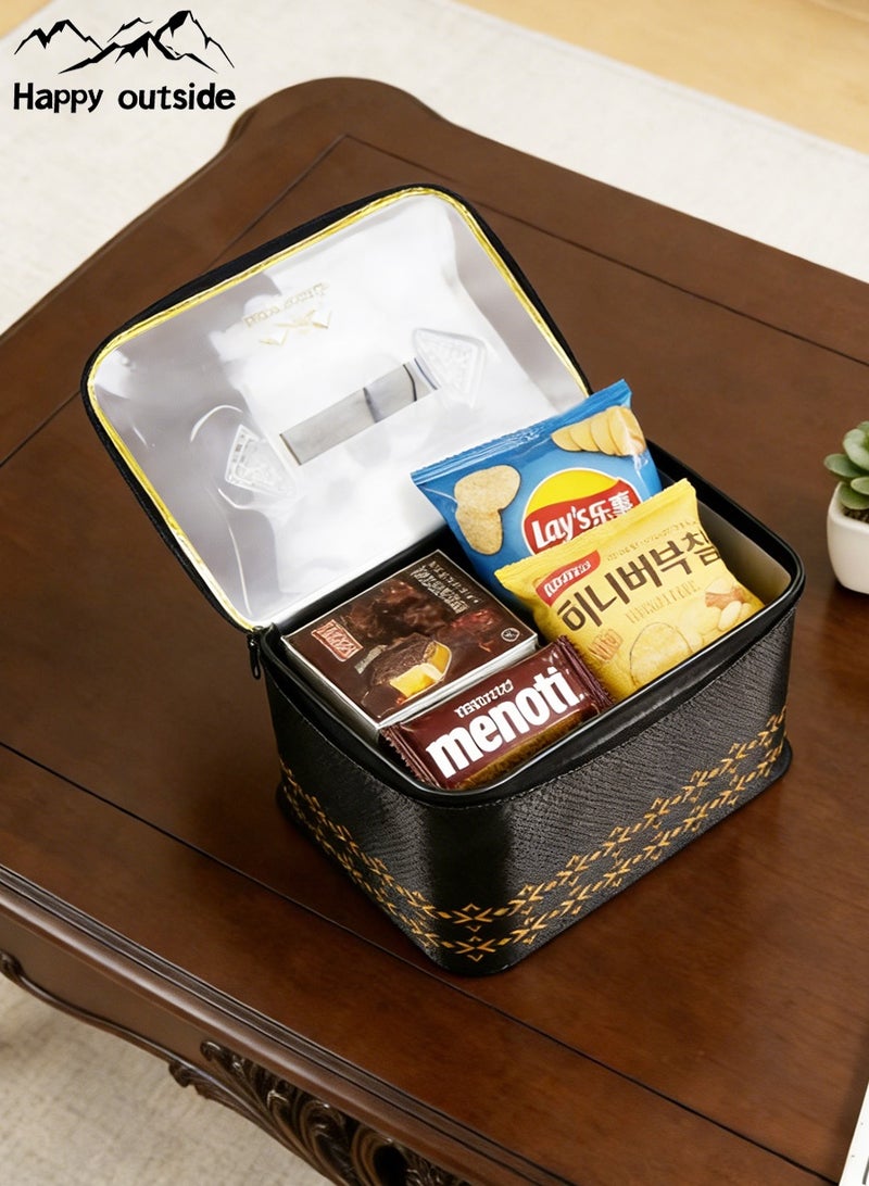 happy outside 12L All-Black Transparent Top Storage Tote - Heavy-Duty EVA Waterproof Organizer with Clear Lid for Home, Travel, and Outdoor Use | Leakproof, Wipe-Clean Bag for Clothes, Toys, Food, Makeup Tools and Essentials | Multi-Functional Portable Design with Easy Visibility - Image 3